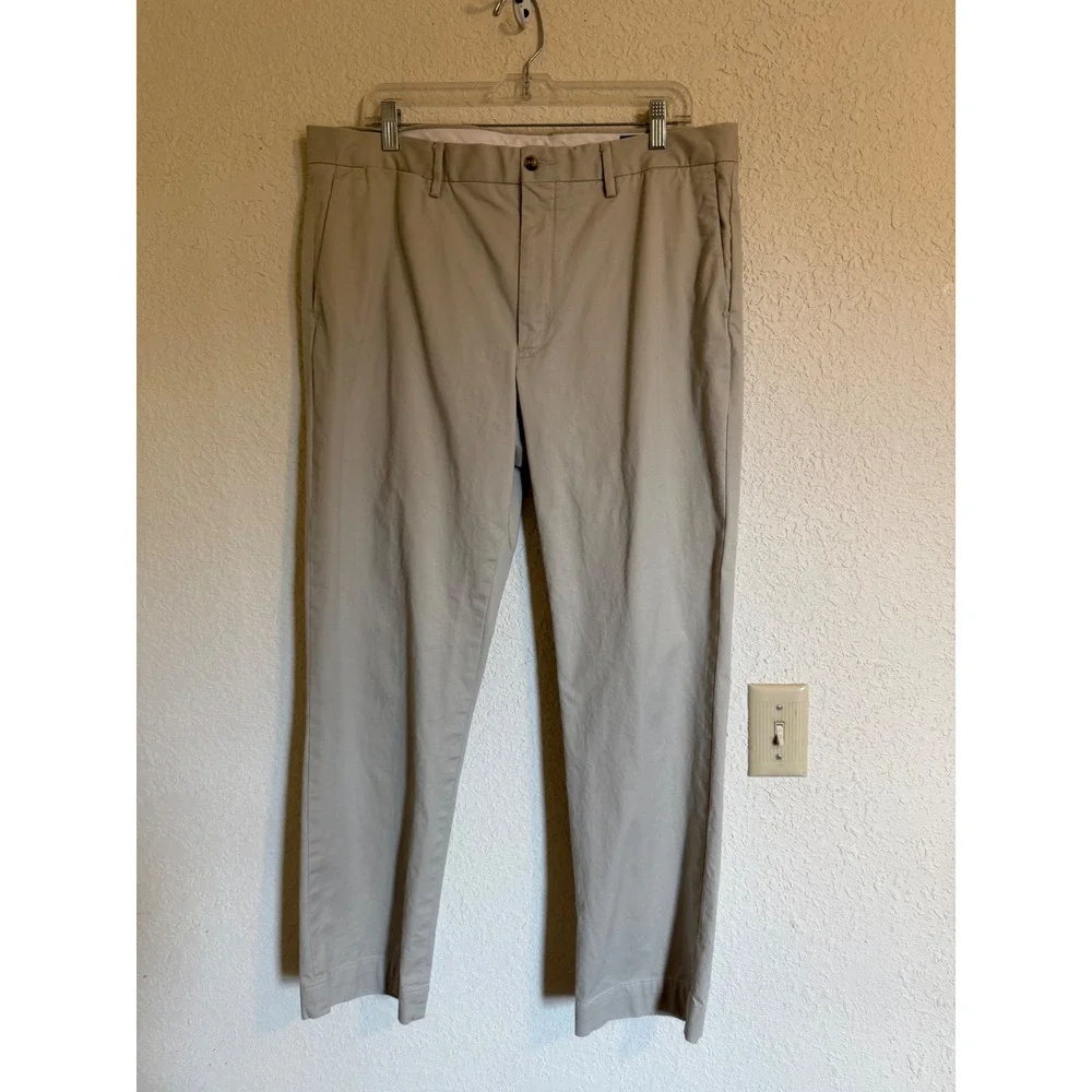 Polo Ralph Lauren Mens Stretch Straight Fit Chino Pants Khaki Tan 36x30 RN41381